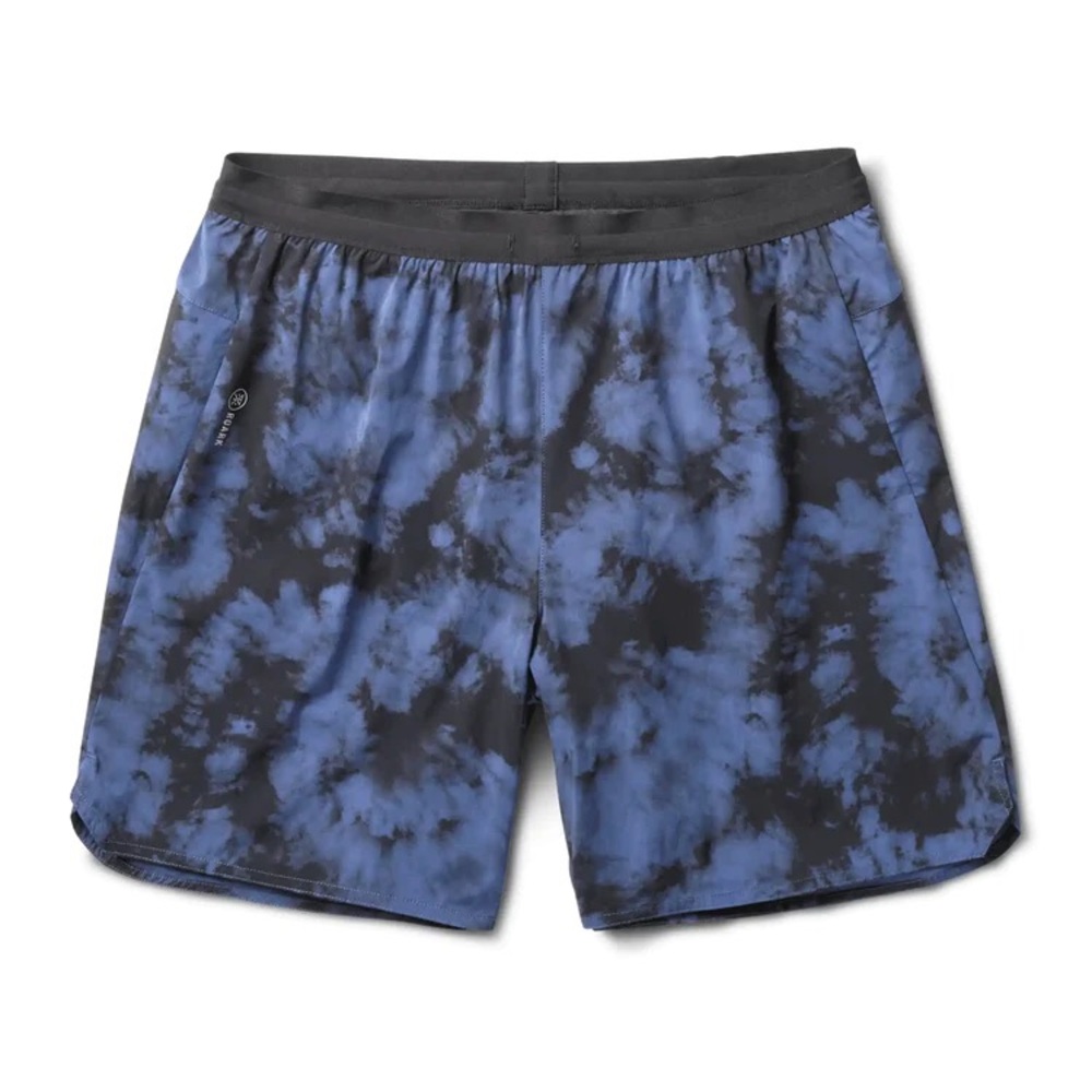 Men’s Roark Alta 7" Running Shorts in Denim Blue and Black Tie-die